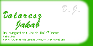 doloresz jakab business card